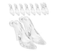 PERSELOSO 24pièces Ornements De Chaussures à Talons Hauts Acrylique Transparent Pour Décoration De Sapin De Noël Suspendus Pour Shower Et Fêtes Anniversaire Accessoires Créatifs Diy