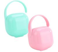 PERSELOSO 2pièces Boîte à Sucettes Avec Couvercle Étui De Protection Pour Sucettes Contenant Pratique Pour Rangement Portable Pour De Voyage