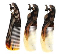 PERSELOSO 3 pièces Peigne de Massage Corne de Bœuf Outil Naturel pour Couleur Aléatoire Couleur Aléatoire Couleur Aléatoire