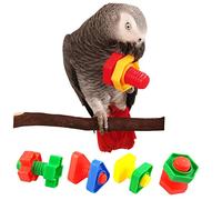 PERSELOSO 4pièces Jouet à Mâcher pour Perruches Et Perroquets De Jouets De Cage Plastique Forme De Vis pour Entraînement Et Amusement des Oiseaux