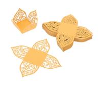 PERSELOSO 50 Pièces Butterfly Hollow Candy Boxes Truffle Wrappers Paper Cups Portable Elegant Party Favor For Birthday Wedding Celebration