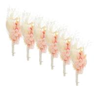 PERSELOSO 6 Bouquets Mini de Fleurs Séchées Naturelles pour Loisirs Créatifs, Décoration Maison, Accessoires DIY, Couleur Rose, Style Rustique, pour Séances Photo et Fêtes
