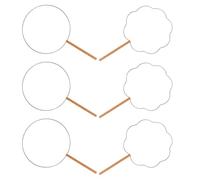 PERSELOSO 6 Pièces Cadre D’éventail Chinois en Fer et Bois, Cerceau D’éventail Vintage Soi-même, pour Débutants, Mariages et Projets Créatifs