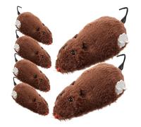 PERSELOSO 6 Pièces Lot de Jouets à Remonter Souris Peluche Mécanique pour Chat Interactif Peluche Couleur Aléatoire Jeu et pour et Adultes Couleur Aléatoire