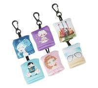 PERSELOSO 6 pièces Lot de Lingettes Microfibres pour Lentilles et Écrans Porte-clés Multifonction pour Lunettes Téléphone et Appareil Photo Nettoyage Doux et Portable