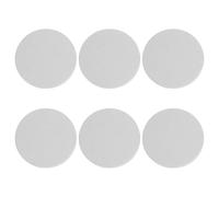 PERSELOSO 6 Pièces -Plat Rond en Terre de Diatomée Blanc pour Cactus et Pots de Fleurs, Protection de Table Instantanée, Matériau Pierre, pour Balcon et Extérieur, Lot de 10x10 Cm