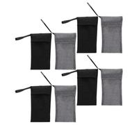 PERSELOSO 8 Pièces Filet Moussant Noir en Nylon avec Cordon, Conception en Maille Dense pour Savonnette Solide, Exfoliation Douce et Mousse Facile, Salle de Sport Lessive