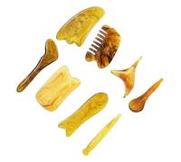 PERSELOSO 8 Pièces Outils de Massage Résine Naturelle Grattoir à Massage pour Épaules Corps Accessoires de Santé Personnalisés pour Détente Musculaire