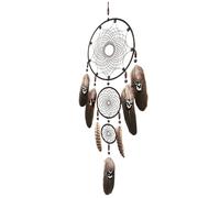 PERSELOSO Attrape-rêves Apportant et Style Rustique Unique Décoration Murale Légère et Élégante Noir en Macramé Plumage et Fil de Coton Apportant et Style Rustique Unique pour Chambre