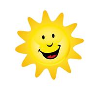 PERSELOSO Autocollant Mural Soleil Souriant en Pvc Jaune, Facile à Décorer, pour Chambre D'garçon et Filles et Décoration de Vitrine Créative