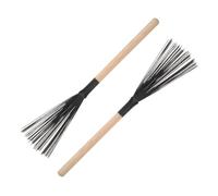 PERSELOSO Balais de Tambour Nylon à Manche en Bois pour Jazz Noir