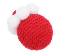 PERSELOSO Balles Interactives pour Chats Sisal avec Jouets Pelote pour Chatons pour Jeu Intérieur Grattage Rouge