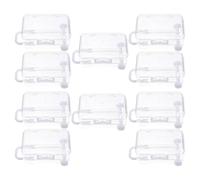PERSELOSO Boîte à Dragées Mini Valise en Plastique Ps Blanc, 10 Pièces, Rangement Organisé Compact et Portable Compartiments Internes, pour Voyage et Bureau