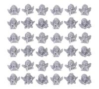 PERSELOSO Breloques D'anges en Résine Argentée 60pcs Accessoires DIY pour Décoration Artisanale et Création de Bijoux Style Créatif et Forme Élégante Plusieurs styles