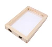 PERSELOSO Cadre Double en Bois pour Fabrication de Papier Soi-même, Écran D'impression Beige Pratique, pour Activités de Bricolage et Artisanat Plusieurs styles