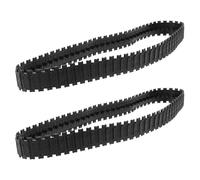 PERSELOSO Chenilles de Char en Caoutchouc 66 Cm X 2,5 Cm, 2 Pièces, Piste de Robot DIY, Remplacement pour Véhicules Télécommandés, Adhérence Renforcée sur Terrains Variés