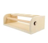 PERSELOSO Chevalet en Bois Rouleau de Papier pour Dessin, Facile à Assembler, Rangement Stylo et Crayon, Support pour Activités Artistiques Enfantines