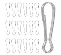 PERSELOSO Clips à Ressort Mécanisme Sécurisé Lot de 30 Argentés en Acier Inoxydable et Design Polyvalent pour Porte-noms et Décoration Murale Intérieure
