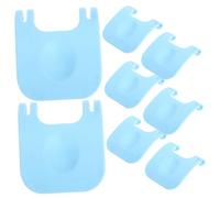 PERSELOSO Clips pour Cage Et Parc à Jeux en Polypropylène Résistants, Lot De 8 Clips De Fixation Bleus, Accessoires pour Fixation Sécurisée des Cages De Petits Animaux, Adaptés Aux Lapins Et Hamsters