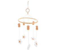 PERSELOSO Cloche De Lit Carillon à Vent Nordique Pépinière Mobile Bras Mobile Pour Bébé Décorations De Pépinière De Fleurs Décor De D'enfant Neutre Bébé Mobile Boule De Poils Coffee
