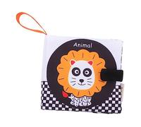 PERSELOSO Cloth Book Early Learning Toy for Toddlers Infants Boys and Girls Washable Reusable Educational Soft Fabric Book for Brain Development and Visual Stimulation