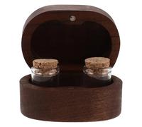 PERSELOSO Coffret ovale en bois pour cordon ombilical et cheveux de bébé, avec 2 flacons de recueil - Cadeau idéal pour une baby shower.