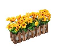 PERSELOSO Décoration De Fleurs Artificielles Plantes en Pot Fleurs Rustiques Soleil Air Art Mural Fausses Plantes pour Bureau Composition De Ferme Mousse