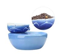 PERSELOSO Distributeur Eau Automatique pour Animaux Céramique Capacité Importante Étanche avec Filtre Coton Bol De Boisson Compatible Chien Et Chat Fontaine Anti-éclaboussure pour Maison