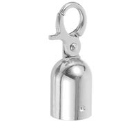 PERSELOSO Embout Fin Corde Inoxydable avec Crochet Mousqueton Argenté pour Barrières et Contrôle Foule Bouchon Rampe et Antidérapant Accessoire Fin Cordon Polyvalent pour File Attente