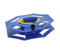 PERSELOSO Enrouleur de câble à manivelle, support de cordon en PP bleu, résistant à l'usure, pour rangement de rallonges électriques en atelier, 32,50 x 32,50 x 9,00 cm