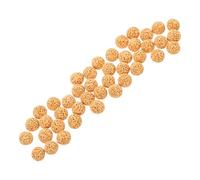 PERSELOSO Ensemble de 50 Pierres de Lave Naturelles Diffuseur D'huiles Essentielles Rondes pour Aromathérapie Voiture et Maison Parfum Longue Durée Jaune