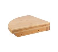PERSELOSO Étagère d'angle en Bambou Naturel, Forme Triangulaire Ventilée, 20x20x4 Cm, Gain de Place Affichage Multi-Angle, pour Salon ou Salle de Bain