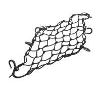 PERSELOSO Filet de Rangement et Maintien des Objets Lourds Noir pour Coffre de Voiture avec 6 Crochets, Cordon Élastique en Latex, Réglable et Extensible pour Stockage Pratique