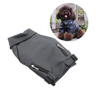 PERSELOSO Gilet pour Chien Coupe-Vent en Cuir Synthétique Noir Taille L, Manteau D’Hiver Chaud pour Chiens, Vêtements D’extérieur pour Randonnées Automne-Hiver