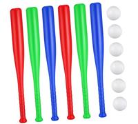 PERSELOSO Kit Baseball Plastique pour Garçon Fille Jeu Extérieur Bâtons Et Balles Ensemble Sportif pour Fête Et Parc Améliore La Coordination Travail Équipe
