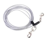 PERSELOSO Laisse de Traction pour Chiens à Double Tête en Câble d'acier, Haute Résistance Crochets Épais, pour Usage Extérieur, Longueur Renforcée Anti-Morsure Couleur Aléatoire