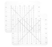 PERSELOSO Lot de 2 gabarits de patchwork en acrylique, équerre de couture à fentes pour la découpe de tissu, pochoir transparent de 20 x 18 cm pour projets de couture DIY