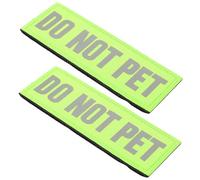 PERSELOSO Lot de 2 Patchs Adhésifs Réfléchissants en Nylon pour Harnais de Chien D'assistance, Protection Sécurité Voiture et Harnais de Poitrine Vert
