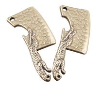 PERSELOSO Lot de 2 Porte-clés Léopard en Laiton Vintage, Petit Pendentif Décoratif Multifonction Ouvre-bouteille Intégré, Décoration Rétro pour t Accessoire de Bar Pratique