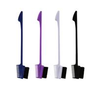 PERSELOSO Lot de 4 Brosses à Sourcils Multifonctions en Abs et Nylon Manche Lisse, Double Usage pour Maquillage Professionnel en Salon ou Boutique Couleur Aléatoire