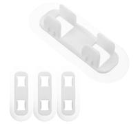 PERSELOSO Lot de 4 supports de tuyau d'évacuation pour lave-linge, clips de fixation auto-adhésifs, pour l'organisation du tuyau d'arrivée d'eau de la machine à laver (diamètre
