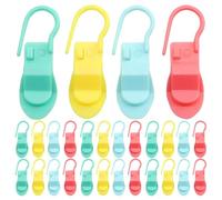 PERSELOSO Lot de 40 marqueurs de mailles autobloquants, pour crochets de tricot et crochet, avec clips et attaches colorées. Accessoires pour laine à tricoter, couleurs assorties.