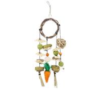 PERSELOSO Mâcher Naturel pour Hamster et Lapin - Bâtonnet en Bois Résistant à l'usure, Assortiment Pommes, Maïs, Loofah - Suspendu pour Petits Animaux, Soin Dentaire et Jeu Quotidien
