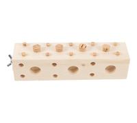 PERSELOSO Mâcher pour Perroquet en Bois Beige, de Recherche de Nourriture, Aide à Tailler Le Bec et Réduire la Solitude, pour Oiseaux en Cage