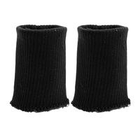 PERSELOSO Manchettes Tricotées Noires pour Remplacement des Poignets de Veste, en Polyester Extensible Résilience et Maintien Forme, pour Couture et Vêtements de Sport