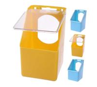 PERSELOSO Mangeoire à Oiseaux Suspendue Multifonction en Plastique Transparent 4 Pièces pour Cage à Cailles Et Pigeons, Aliment Et Abreuvoir, Accessoires pour Oiseaux De Compagnie