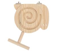 PERSELOSO Mangeoire Interactive avec perchoir pour Oiseaux - Jouet interactif pour perruches et calopsittes - Mangeoire Lente en Bois pour stimuler l'activité et l'intelligence des