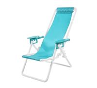 PERSELOSO Mini Chaise de Plage Pliable pour Maison de Poupées Plastique Solide Chaise Longue Réglable Accessoire de Décoration pour Micro-Paysage