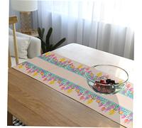 PERSELOSO Nappe de Table Imperméable à Motif Tulipe Chemin de Table Décoratif pour Maison et Restaurant Nappe Isolante pour Buffet et Pique Style Floral pour et Repas