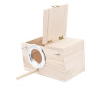 PERSELOSO Nichoir à Oiseaux Petite Taille en Bois Fenêtre D’Observation, Support De Nidification D’Oiseaux, Protection Vent Et Pluie, pour Petits Oiseaux Chanteurs, Usage Extérieur Écologique